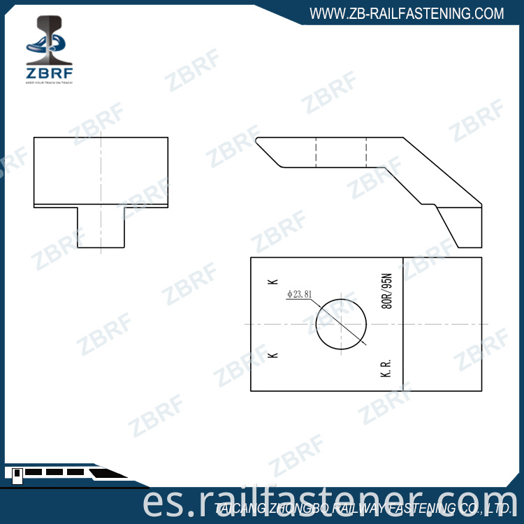 K R Type K Rail Fixing Clip